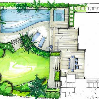 Icon representing landscaping and driveways section